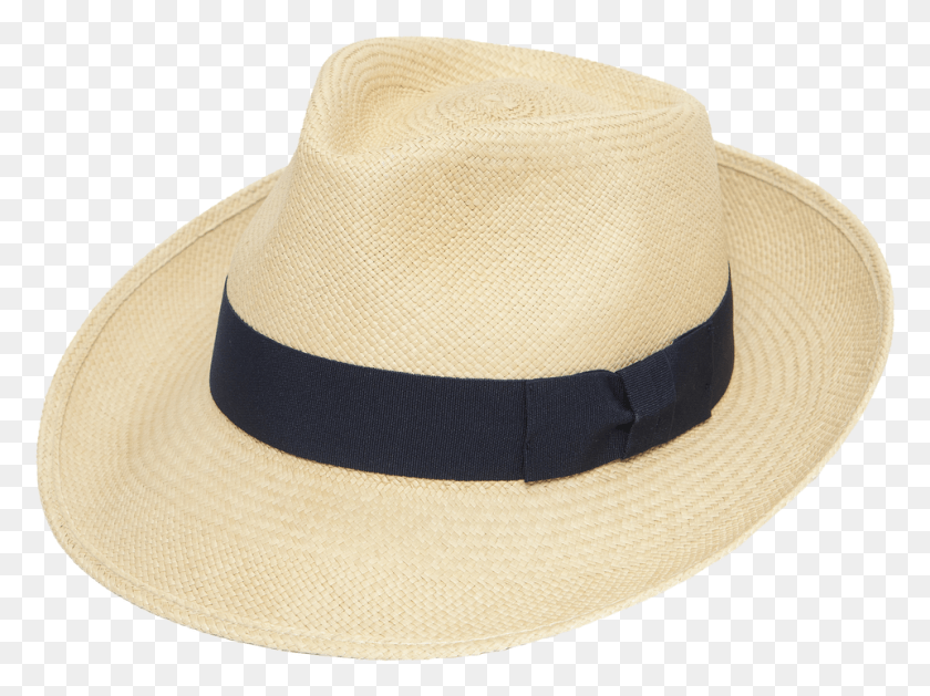 960x701 The Joseph Vanilla Trilby With Navy Band Panama Hat Made In Italy, Clothing, Apparel, Sun Hat HD PNG Download