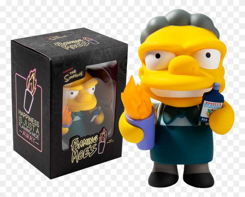 1362x1076 The Kidrobot Flaming Moe, Box, Toy, Figurine HD PNG Download