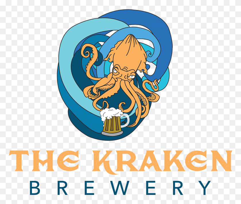 1251x1049 The Kraken Brewery Illustration, Poster, Advertisement, Sea Life Descargar Hd Png