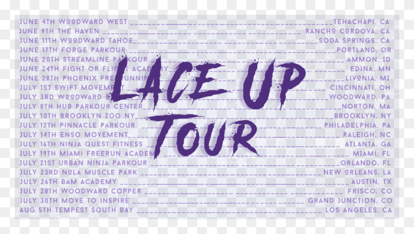 1024x544 The La Flair Lace Up Tour Is Acelebration Of Movement Handwriting, Poster, Advertisement, Text HD PNG Download