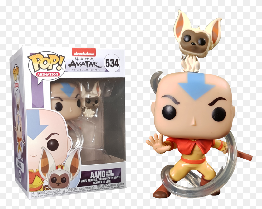 1600x1255 The Last Airbender Funko Pop Aang With Momo, Figurine, Toy, Doll HD PNG Download
