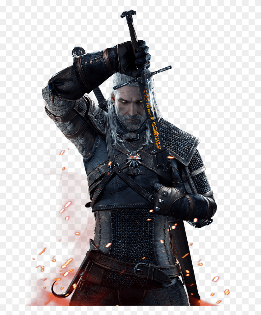 676x954 The Last Wish Witcher 3 Transparent Background Witcher 3 Geralt, Person, Human, Crowd HD PNG Download