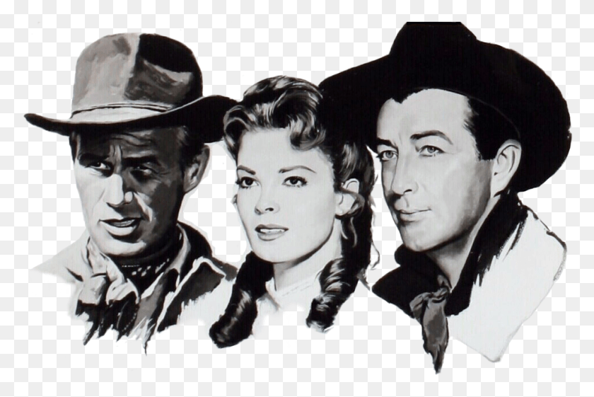 962x618 La Ley Y Jack Wade Ilustración, Sombrero, Ropa, Vestimenta Hd Png