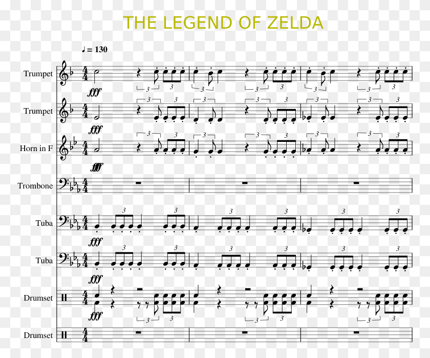 773x639 The Legend Of Zelda Sheet Music 1 Of 8 Pages Congratulations Alto Sax Sheet Music, Text, Pac Man HD PNG Download