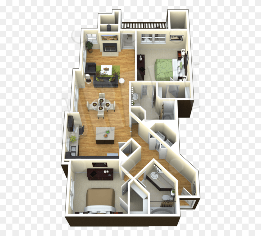 450x700 The Liriope Ii 2 2 1148 2195 Floor Plan, Floor Plan, Diagram, Plot HD PNG Download