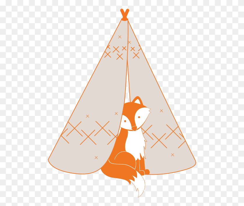 510x651 The Little Fox Is A Partner With Owlet Baby Monitors Illustration, Cone, Clothing, Apparel HD PNG Download