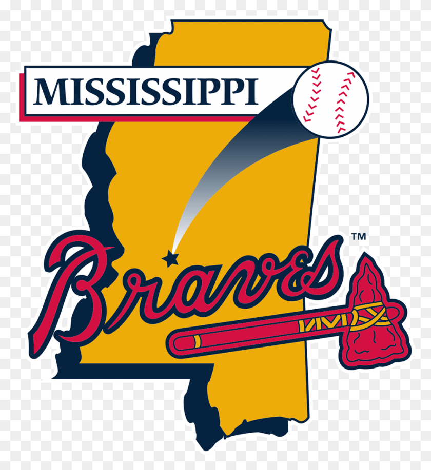 928x1020 The Logo Of The Mississippi Braves Is Heavily Based Atlanta Braves, Advertisement, Poster, Flyer HD PNG Download