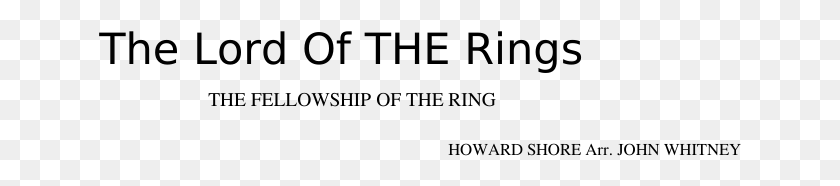 643x126 The Lord Of The Rings Sheet Music Composed By Howard Beige, Gray, World Of Warcraft HD PNG Download
