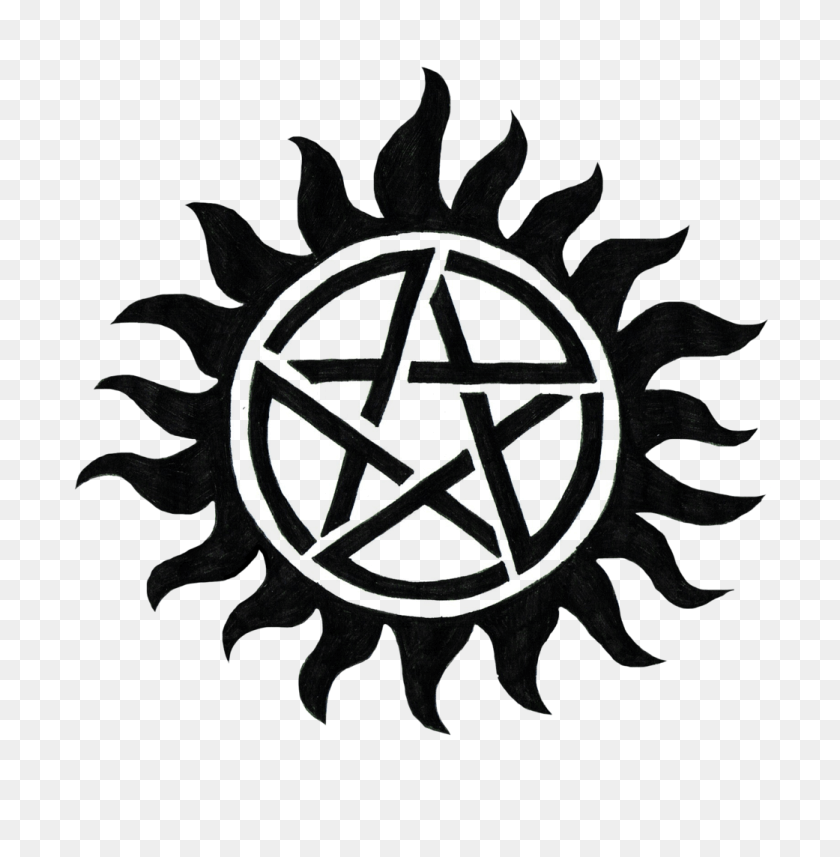 1041x1064 The Lore In Supernatural Supernatural Pentagram Tattoo, Symbol, Logo, Trademark HD PNG Download