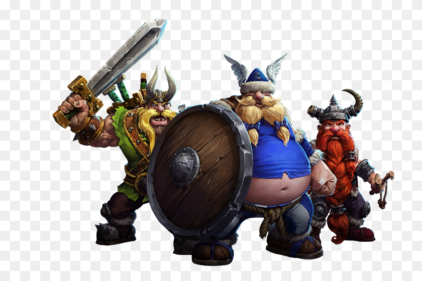 738x500 The Lost Vikings Heroes Of The Storm Lost Vikings Heroes Of The Storm Clear, Person, Human, World Of Warcraft HD PNG Download