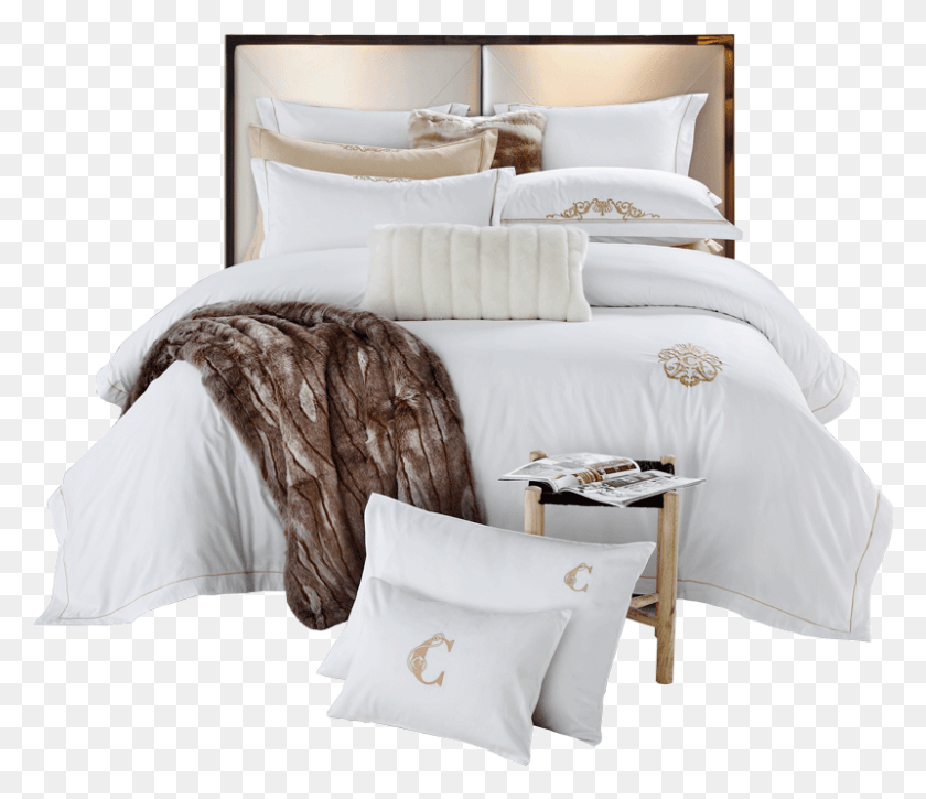 801x683 The Luxury Hotel Use 100 Cotton 4pcs Comforter Bedding Bed Sheet, Bedroom, Room, Indoors HD PNG Download