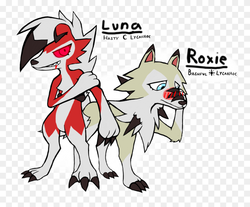 1191x971 The Lycanroc Sistersmy Lycanrocs Of My Poke Team Of Lycanroc Midday Vs Midnight, Dragon, Person, Human HD PNG Download