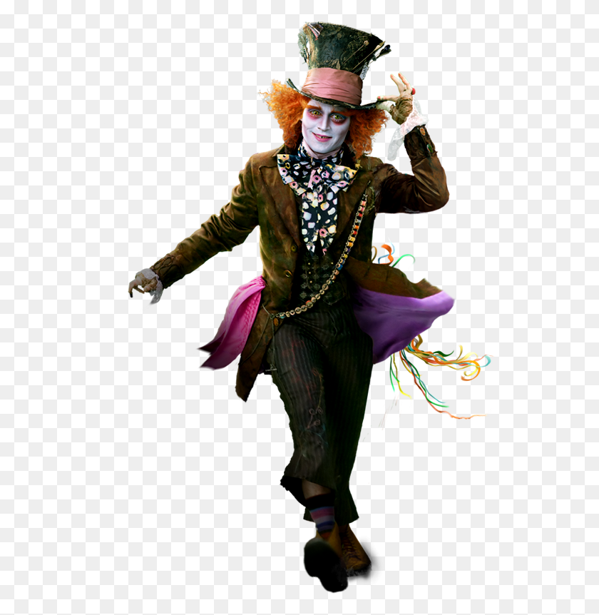 551x802 The Mad Hatter And His Walking Tea Party Mad Hatter Johnny Depp, Performer, Person, Human HD PNG Download