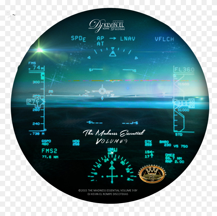 1480x1474 The Madness Essential Volume 9 By Dj Kevin El Head Up Display Embraer, Sphere, Disk, Astronomy HD PNG Download
