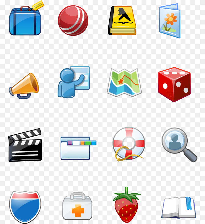 777x915 The Main Yahoo Property Icons, First Aid, Clapperboard, Text PNG