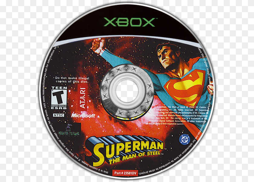 600x600 The Man Of Steel Pacman World 3 Xbox Cover, Disk, Dvd, Adult, Female PNG