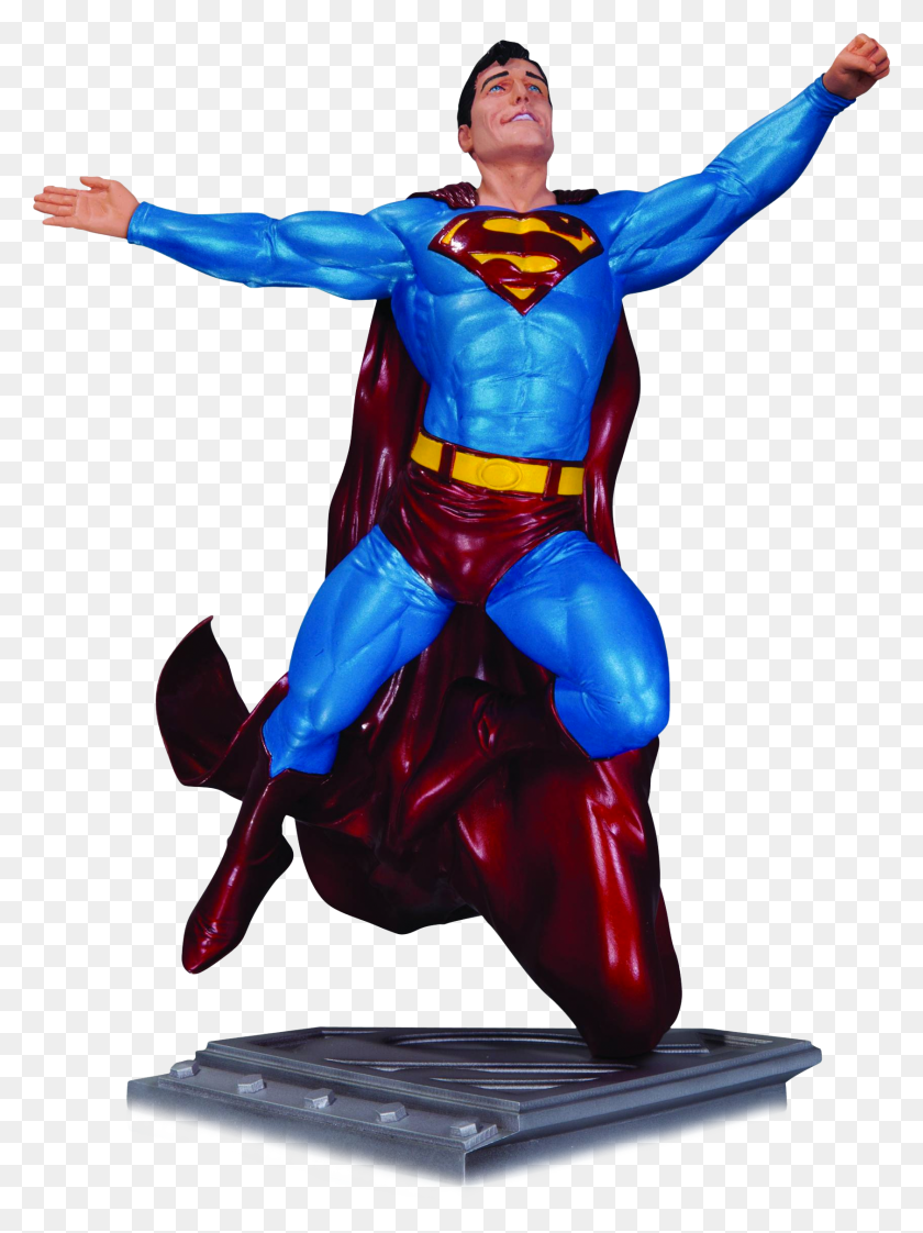 1682x2291 Descargar Png El Hombre De Acero Estatua Superman El Hombre De Acero Estatua De Gary Frank, Persona, Humano, Disfraz Hd Png