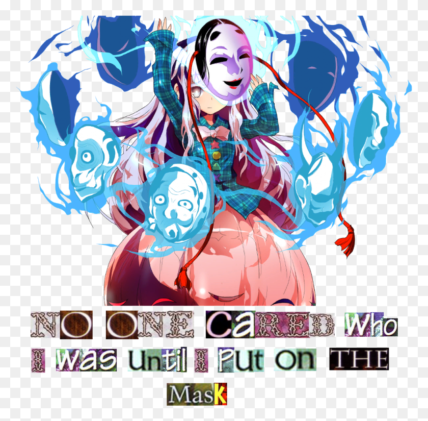 987x969 The Mask Hopeless Masquerade Cartoon Fictional Character Expand Dong Touhou, Poster, Advertisement, Graphics HD PNG Download