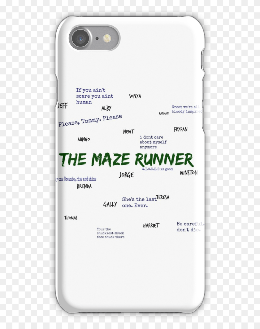 527x1001 The Maze Runner Qoutes Iphone 7 Snap Case Bagels And Brownies, Mobile Phone, Phone, Electronics HD PNG Download