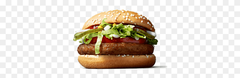 330x215 The Mcvegan In A Promotional Image From The Mcdonald Mcvegan Burger, Food, Hot Dog, Plant HD PNG Download