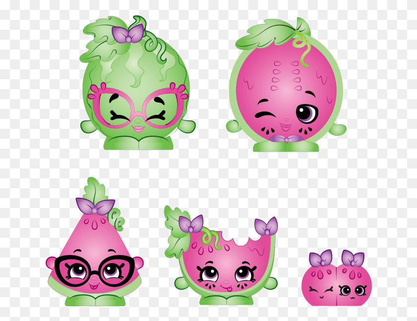 658x588 The Melonseeds Shopkins Characters Yoshi Helen Melon Shopkins, Toy, Graphics HD PNG Download