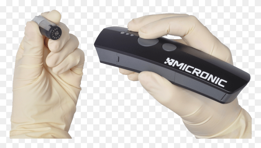 The Micronic Handheld Wireless Mini Being Used To Scan Micronic Scanner, Person, Human, Electronics HD PNG Download