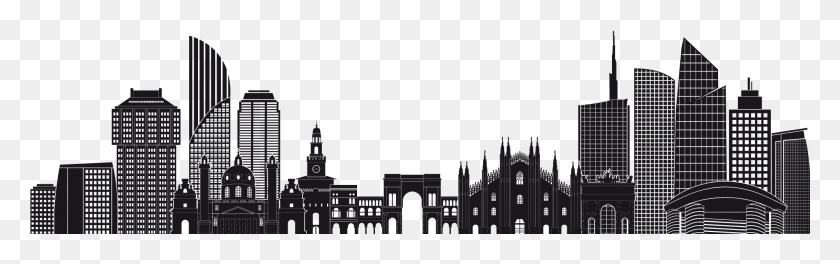 2001x524 The Milan Urban Food Policy Pact Secretariat Was Established Vector Skyline Milano, Architecture, Building, Mansion HD PNG Download