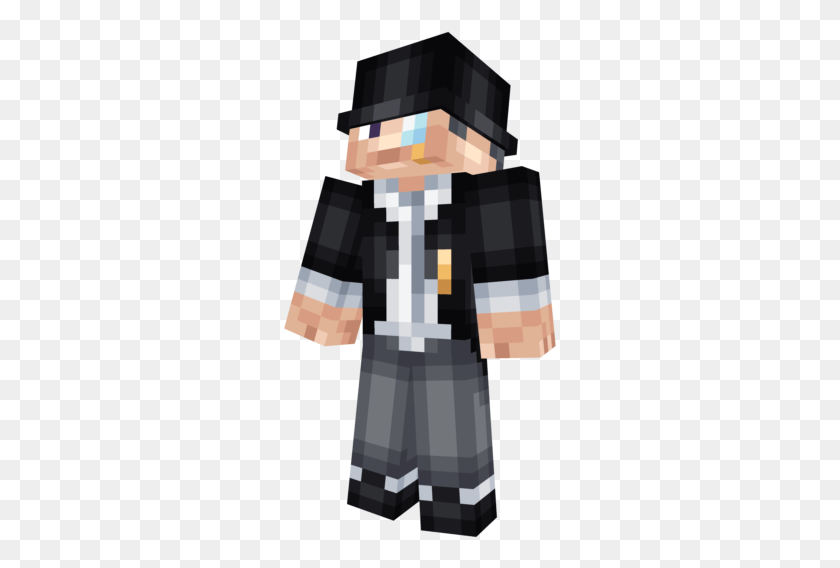 275x508 The Minecraft Story Mode Skin Pack Is A Skin Pack That Minecraft Skin Top Hat, Clothing, Apparel, Robe HD PNG Download