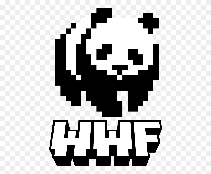 450x631 The Mission Of World Wildlife Fund Is Protecting The Wwf Minecraft, Stencil, First Aid, Pac Man HD PNG Download