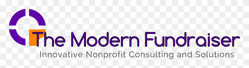 4567x990 The Modern Fundraiser Logo Lilac, Symbol, Trademark, Text HD PNG Download