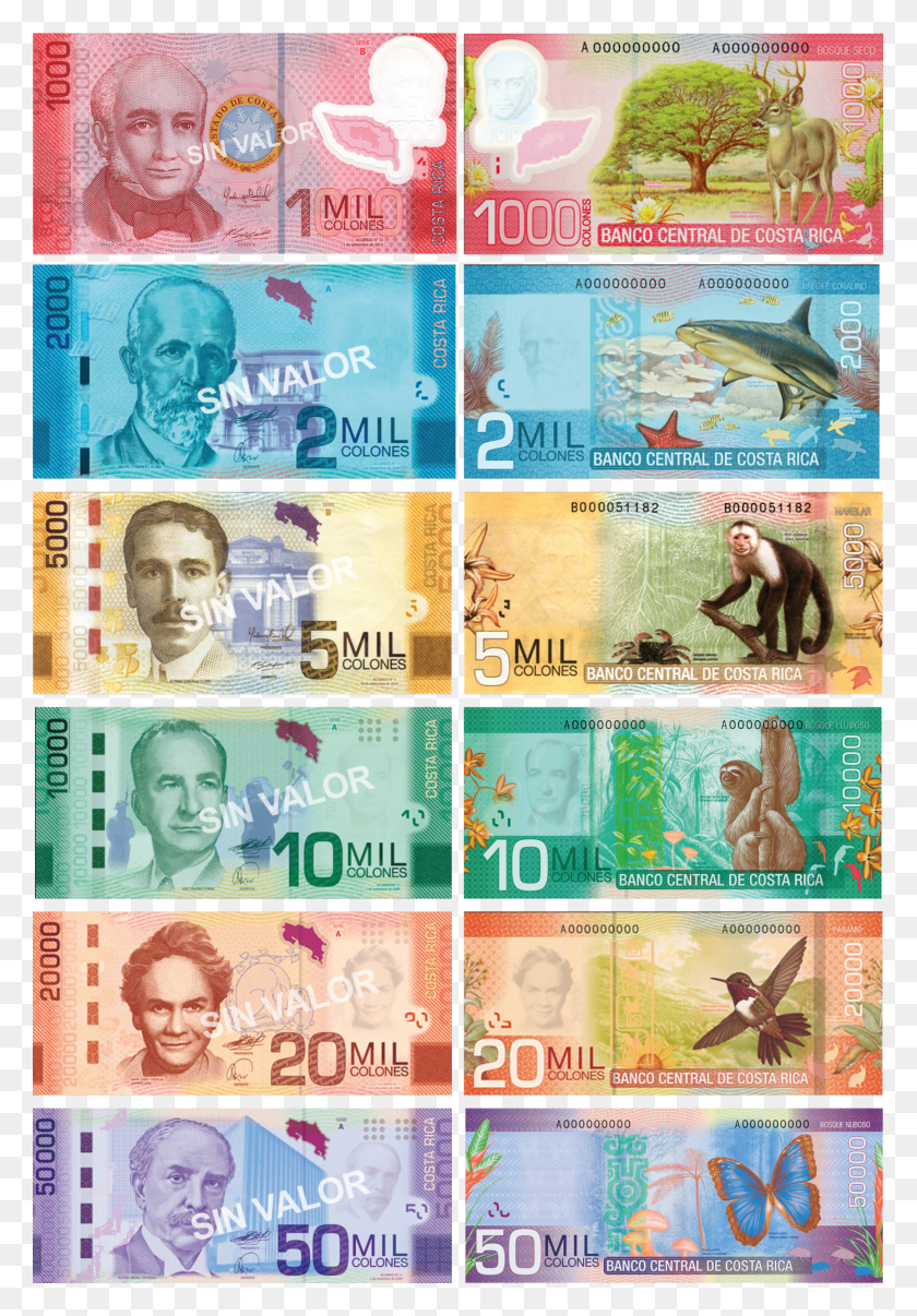 1800x2646 The Money In Costa Rica Is The Colon Costa Rica 2.000 Colones HD PNG Download