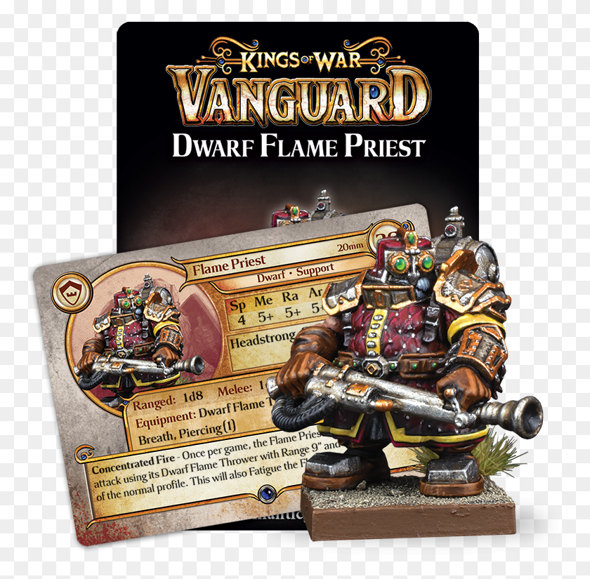 761x765 The Mysterious Flame Priests Are Able To Harness And Card Kings Of War Vanguard Dwarf, Poster, Advertisement, Flyer HD PNG Download