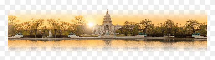 3536x793 The National Pro Life Center On Capitol Hill Is The White House Sunset HD PNG Download