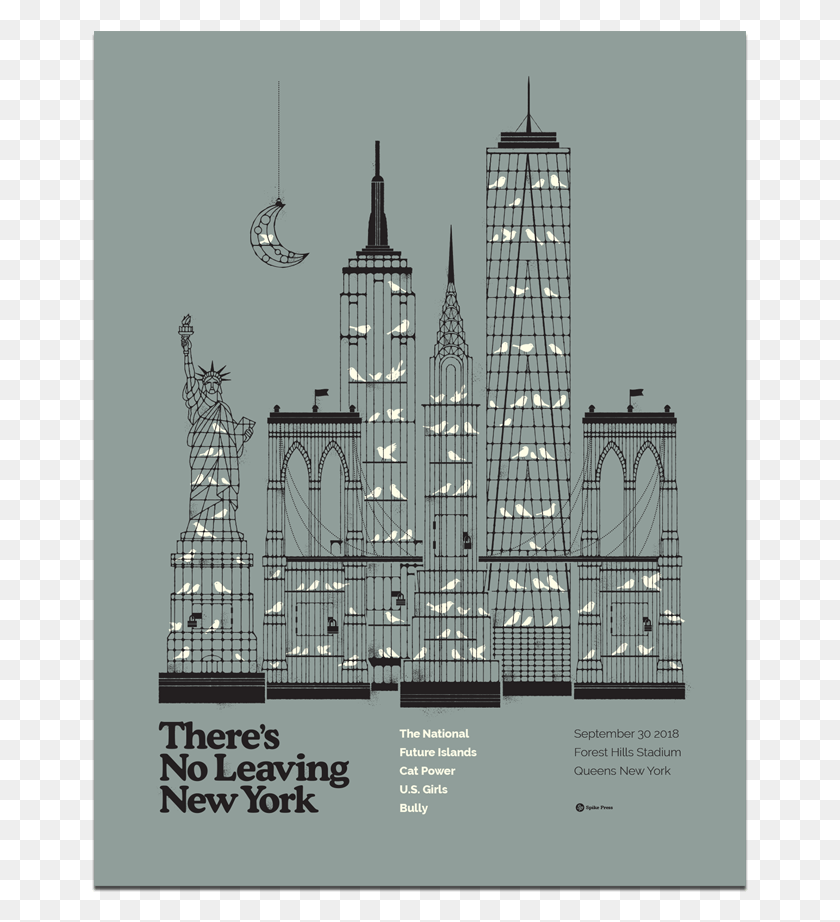 657x862 The Nationalnew York City Forest Hills Poster September National No Leaving New York Poster, Spire, Tower, Architecture HD PNG Download