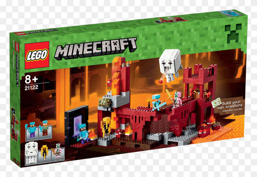 1259x837 The Nether Fortress Lego, Игрушка, Minecraft Hd Png Скачать