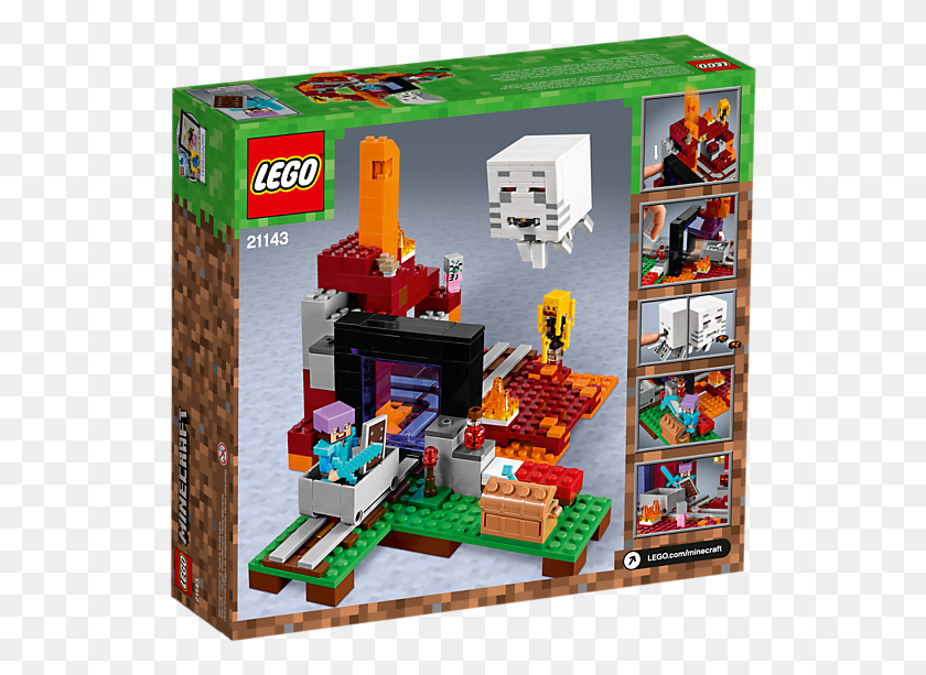 533x553 Descargar Png El Portal Nether Lego Minecraft, Juguete, Museo Hd Png