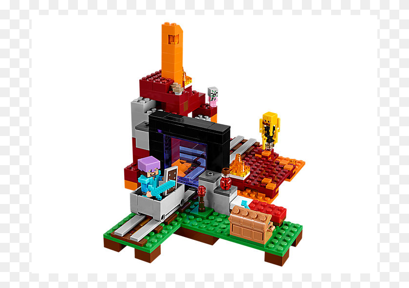 711x533 The Nether Portal Lego Minecraft, Toy, Parade HD PNG Download