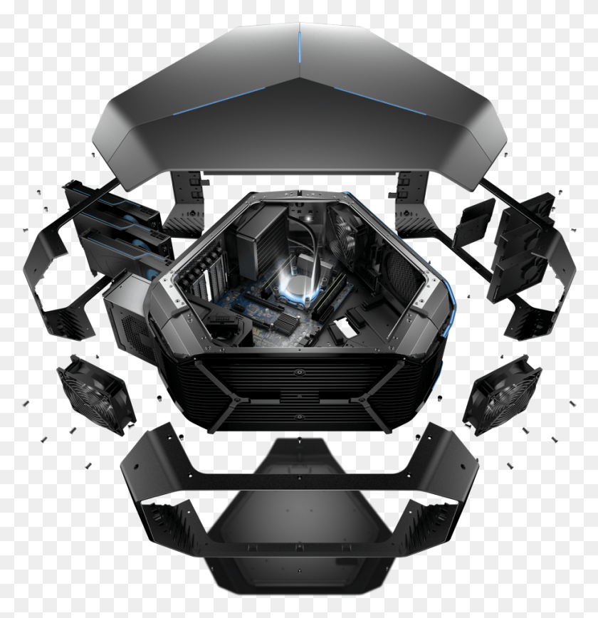 916x949 The New Area 51 Is Alienware39s Radical Take On The Alienware Area 51 White, Machine, Engine, Motor HD PNG Download