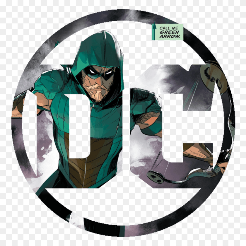 894x894 The New Dc Logo Released After Rebirth Customized For Green Arrow Dc Logo, Helmet, Clothing, Apparel HD PNG Download
