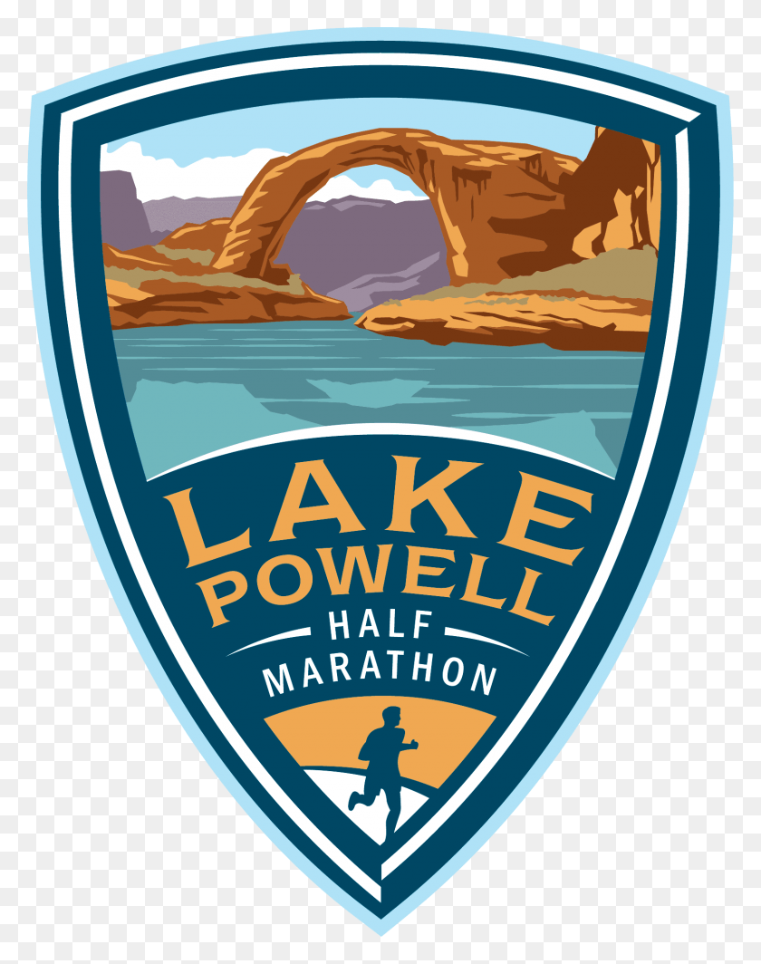 1612x2075 The New Lake Powell Half Marathon Logomedal Design Joshua Tree Half Marathon Medal, Water, Logo, Symbol HD PNG Download