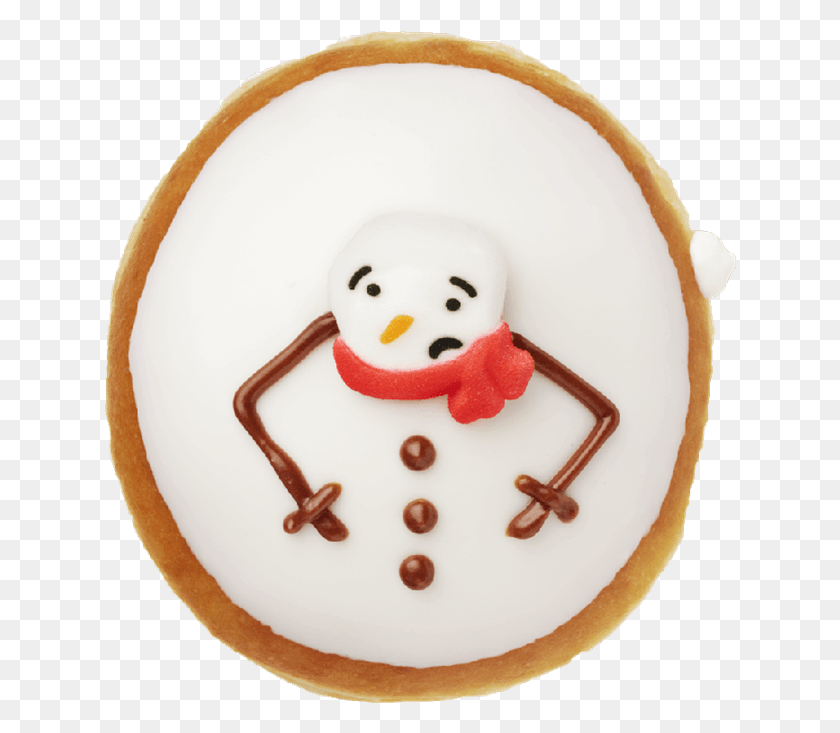 634x673 The New Melted Snowman Doughnut From Our Friends At Melted Snowman Doughnut Krispy Kreme, Sweets, Food, Dessert HD PNG Download