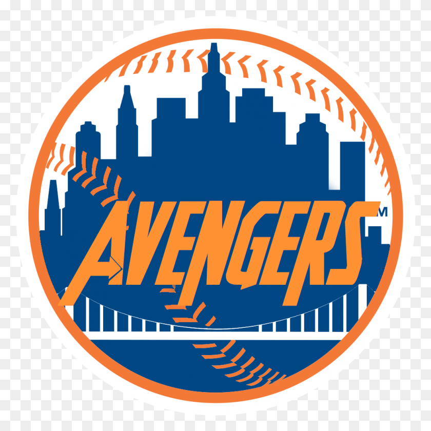 985x985 La Nueva Película Avengers Mlb New York Mets, Etiqueta, Texto, Logo Hd Png
