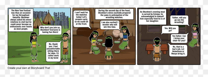 1145x368 The New Yam Festival Was Thus An Occasion For Joy Cartoon, Comics, Book, Person HD PNG Download