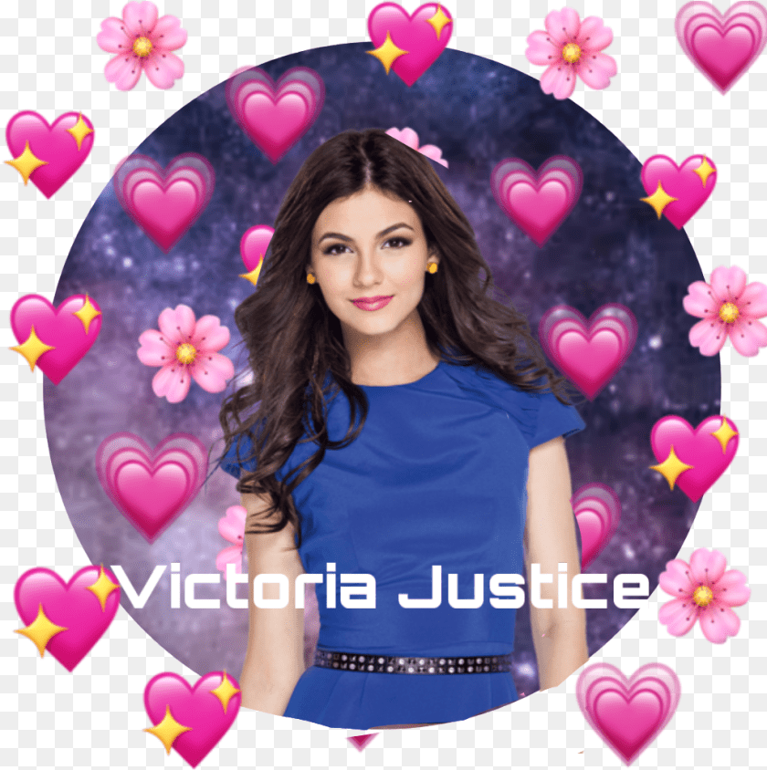 1020x1025 The Newest Victoria Justice Stickers Heart, Adult, Portrait, Photography, Person PNG