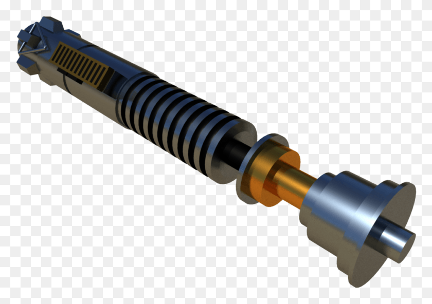 1026x700 The Next Lightsaber I Started Working On Was The One Firearm, Machine, Drive Shaft, Light HD PNG Download