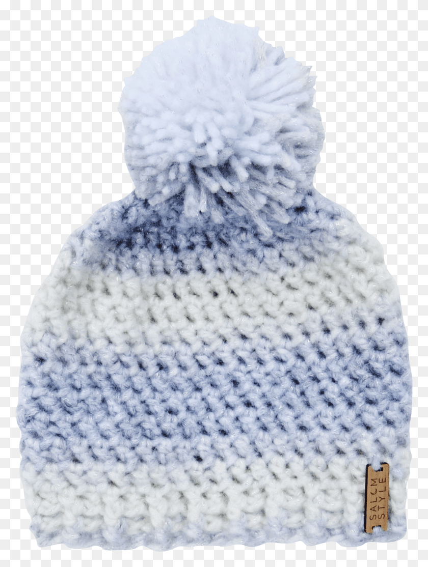 1268x1715 The Nordic Hat In Gray And White Ombre With Silver Beanie, Clothing, Apparel, Cap HD PNG Download