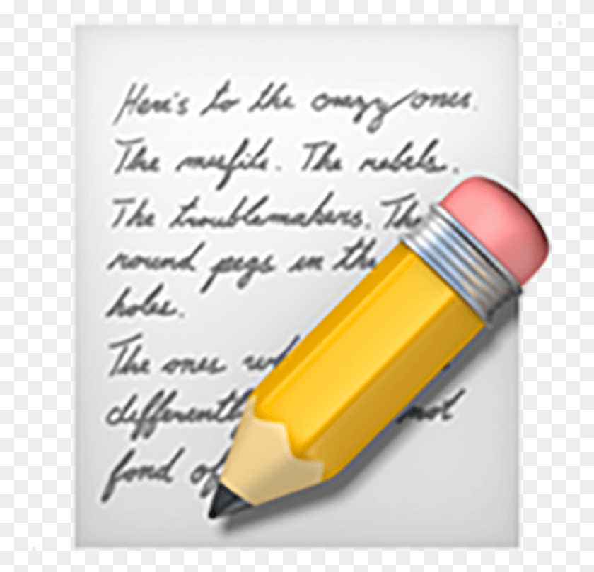750x750 The Notepaper Emoji Has A Secret Pep Talk You Need Writing, Text, Pencil, Handwriting HD PNG Download
