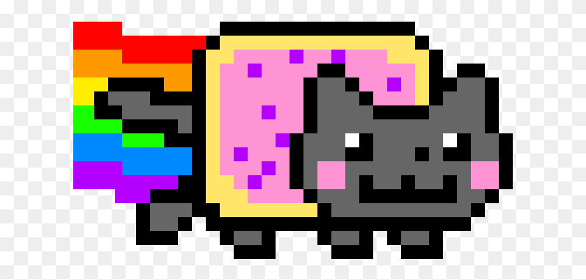 631x341 The Nyan Cat Pixel Art Neon Cat, Graphics, Pac Man HD PNG Download