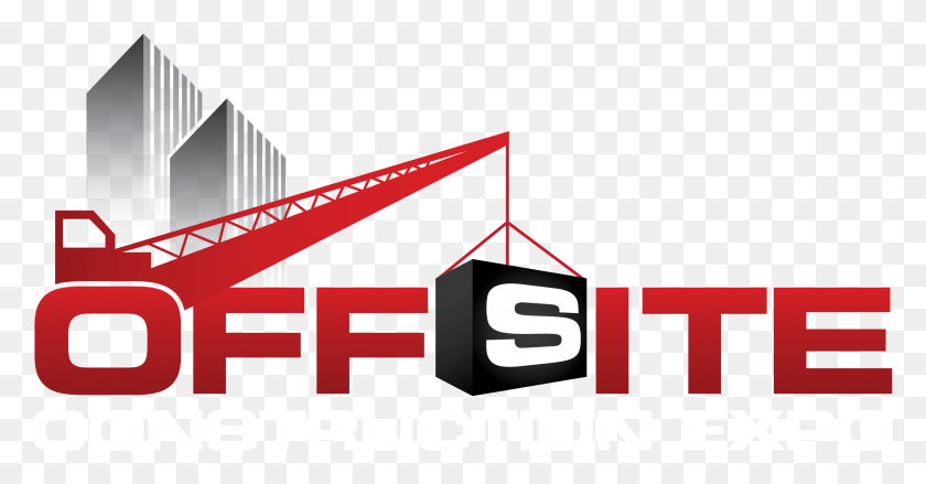2416x1176 The Offsite Construction Expo Will Feature Exhibits Construction Contracting Logo, Construction Crane, Text, Symbol HD PNG Download