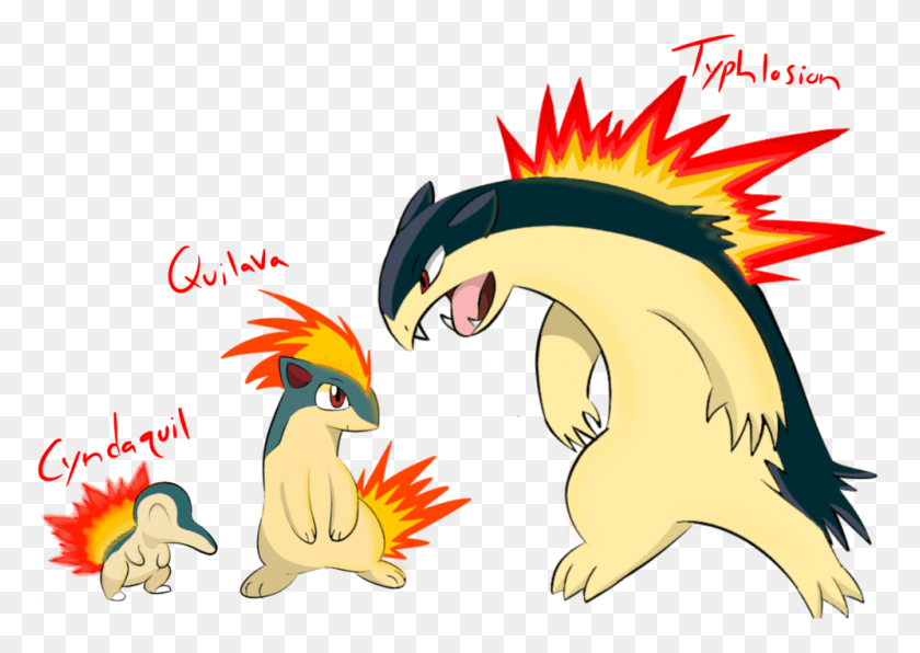 997x686 The Only Starter Worth Training In Gold Amp Silver Is Cyndaquil Evolution Line, Dragon, Bird, Animal HD PNG Download